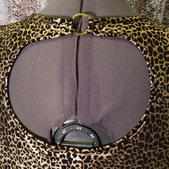 Sexy Gold and Black Cheetah Print Top - Picture 3 of 4